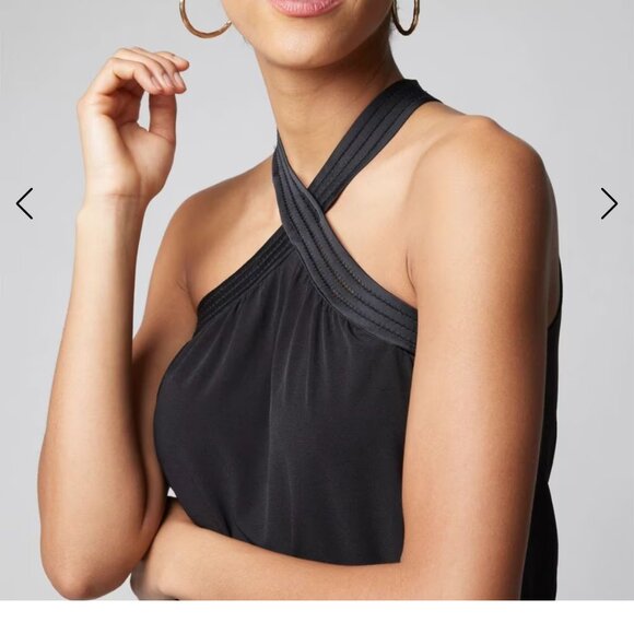 NWT White House Black Market Cross Front Halter S Black 570347419 - Picture 3 of 14